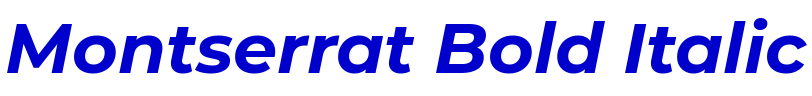 Montserrat Bold Italic フォント